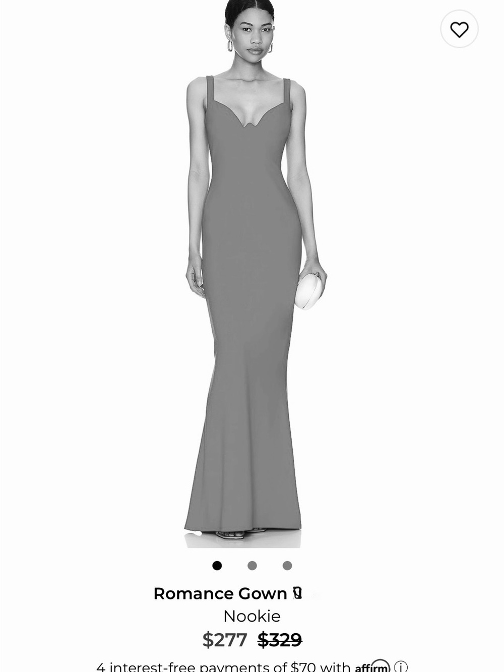Nookie Romance Gown in BLACK